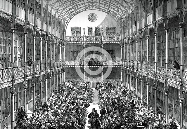 Central hall of the Royal Army Clothing Depot, Pimlico, c1880. Artist: Unknown