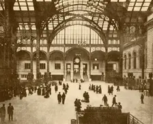 Central Hall, Pennsylvania Station, New York (Pennsylvania Railroad Company) 1930. Creator: Unknown