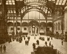 Central Hall, Pennsylvania Station, New York (Pennsylvania Railroad Company) 1930. Creator: Unknown