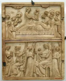Central Leaf of a Diptych, French (?) or North Italian, 14th century. Creator: Unknown