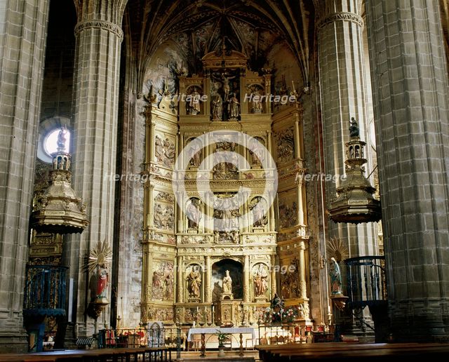 Central nave, Parish Church of Santa Maria de la Asuncion, Briones, Spain, 2000.  Creator: LTL.