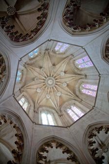Central octagonal vault, Founder's Chapel, Monastery of Batalha, Batalha, Portugal, 2009. Creator: Samuel Magal