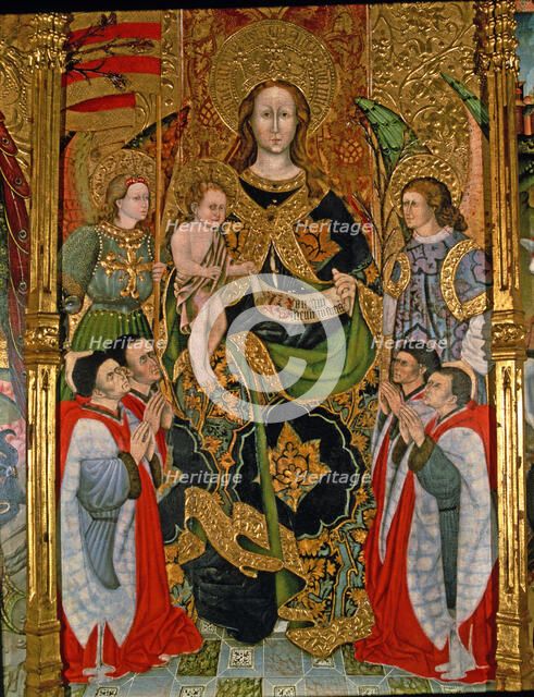 Central panel with the Virgin's 'Altarpiece of the Paería', dedicated to Saint Michael (1444-1447).