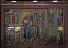 Central part of the Altarpiece of Saint Bernardino and the guardian angel tempera on wood, fro…
