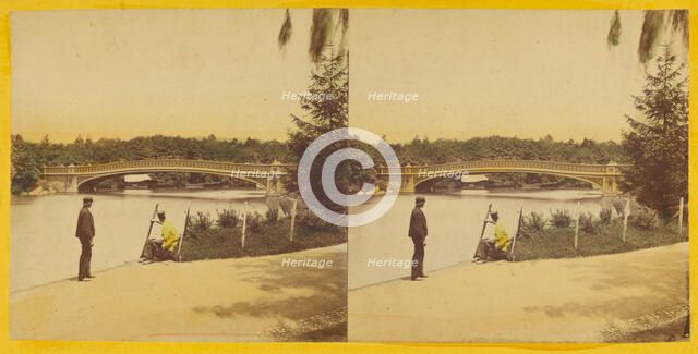Central Park. (New York.) The Bow Bridge., about 1863-1866. Creator: Thomas C. Roche.