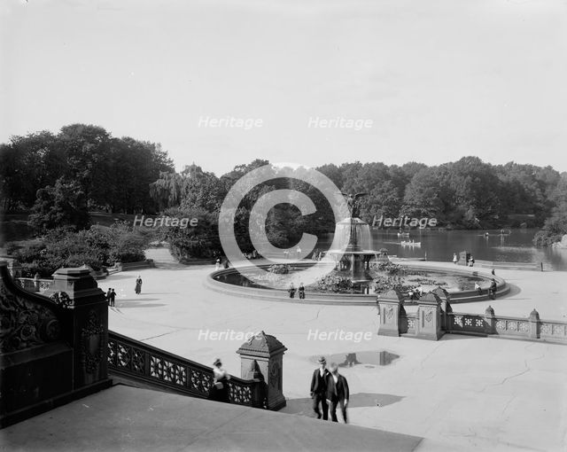 Central Park, New York, the fountain (i.e. Bethesda Fountain), c1901. Creator: Unknown.