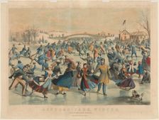 Central Park, Winter: The Skating Pond. Creator: James Merritt Ives (American, 1824-1895), and ; Nathaniel Currier (American, 1813-1888)