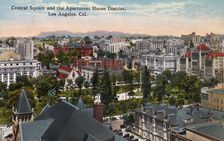 Central Square and the Apartment House District, Los Angeles, California, USA, 1915