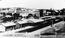 Central Station from Wickham Terrace, Brisbane, Queensland, 1889. Creator: Unknown