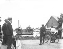 Central steam vehicular ferry horse ferry" that ran across the Brisbane River from..., 1905. Creator: Robert Augustus Henry L'Estrange