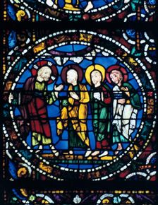 Centre of the Thabor, stained glass, Chartres Cathedral, France, 1194-1260