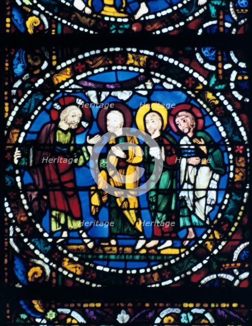 Centre of the Thabor, stained glass, Chartres Cathedral, France, 1194-1260. Artist: Unknown