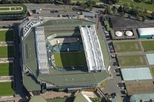 Centre Court at the All England and Lawn Tennis and Croquet Club, Wimbledon, 2021. Creator: Damian Grady