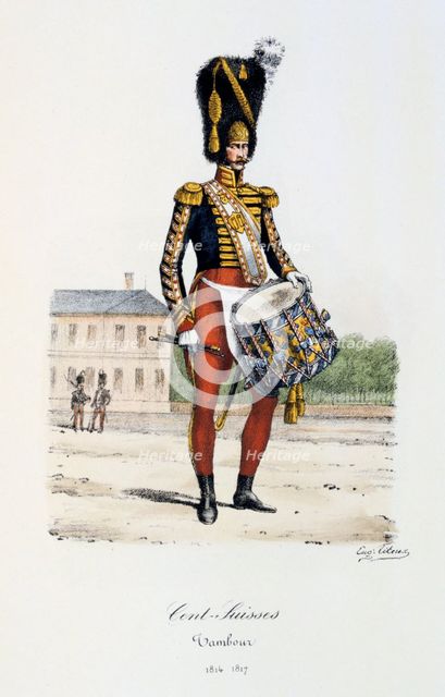 Cents-Suisses, Drummer, 1814-17 Artist: Eugene Titeux
