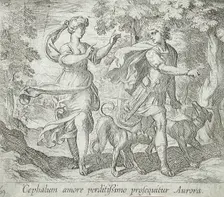 Cephalus and Aurora, published 1606. Creators: Antonio Tempesta, Wilhelm Janson