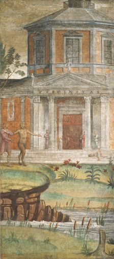 Cephalus and Pan at the Temple of Diana, c. 1520/1522. Creator: Bernardino Luini