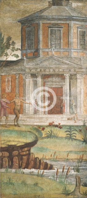 Cephalus and Pan at the Temple of Diana, c. 1520/1522. Creator: Bernardino Luini.