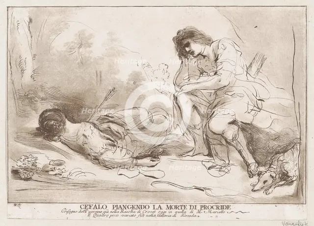 Cephalus and Procris, 1764-98. Creator: Vincenzio Vangelisti.