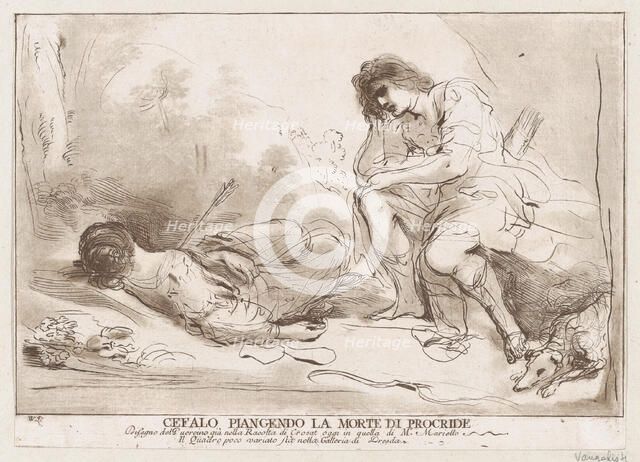 Cephalus and Procris, 1764-98. Creator: Vincenzio Vangelisti.