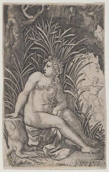 Cephalus and Procris, from The Greek Heroines, 1539., 1539. Creator: Georg Pencz