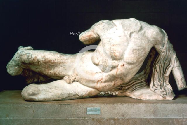Cephisus or Illisus from the west pediment of the Parthenon, 447-432 BC. Artist: Unknown