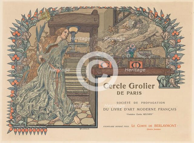 Cercle Grolier de Paris, 1903. Creator: Schwabe, Carlos (1866-1926).