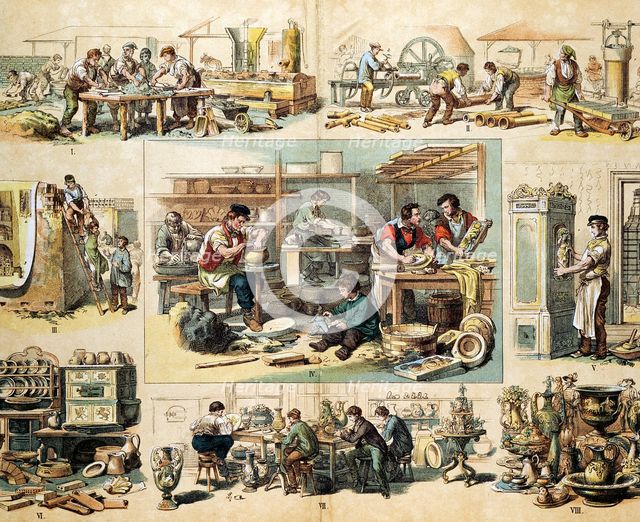 Ceramics industry, c1870. Creator: Unknown.