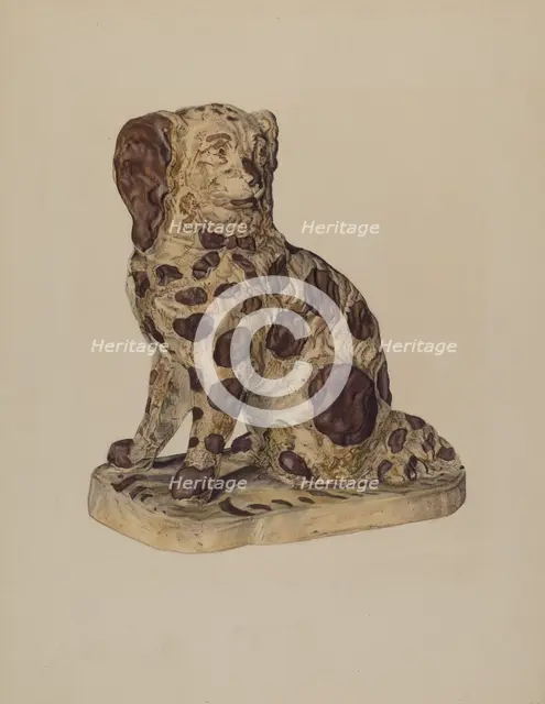 Ceramic Coach Dog, c. 1940. Creator: George Yanosko.