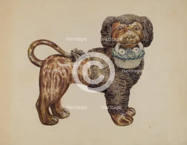 Ceramic Dog, c. 1936. Creator: Marian Curtis Foster.