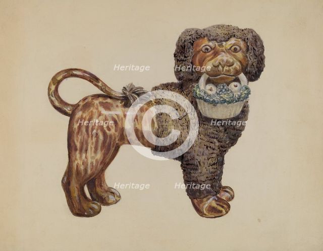 Ceramic Dog, c. 1936. Creator: Marian Curtis Foster.