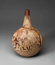 Ceremonial Vessel Depicting a Deer-Hunting Scene, 100 B.C./A.D. 500. Creator: Unknown