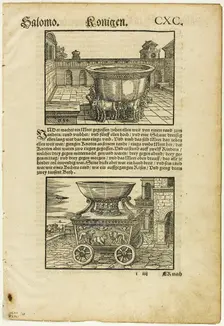 Ceremonial Vessels from Martin Luther (German Bible), plate 29 from Woodcuts from Books...1937. Creator: Monogrammist M.S.
