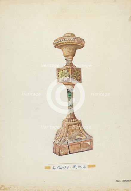 Ceremonial Candlestick, c. 1937. Creator: Bill Bowen.
