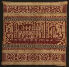Ceremonial Cloth (tampan), Indonesia, Mid-19th century. Creator: Unknown
