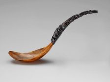 Ceremonial feast ladle with representation of crest legend, 1850-1885. Creator: Unknown