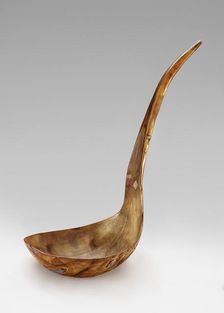 Ceremonial feast ladle with representations of killer whale, bear, and medicine man, 1850-1885. Creator: Unknown