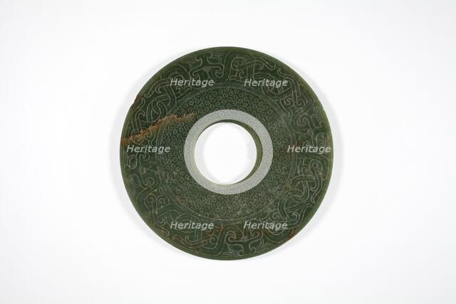 Ceremonial jade disc, about 100 BC. Creator: Unknown.
