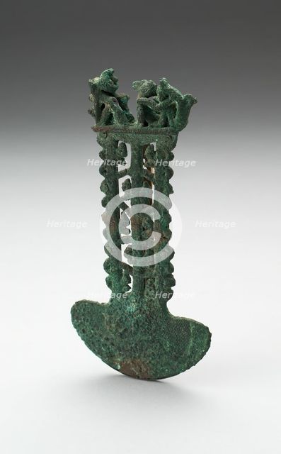 Ceremonial Knife (Tumi) With Figural Scene and Zoomorphic Figures, A.D. 1100/1470. Creator: Unknown.