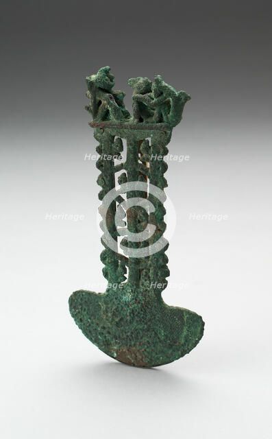 Ceremonial Knife (Tumi) With Figural Scene and Zoomorphic Figures, A.D. 1100/1470. Creator: Unknown.