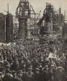 Ceremonial Meeting at Magnitogorsk. Illustration from USSR Builds Socialism, 1933. Creator: Lissitzky, El (1890-1941)