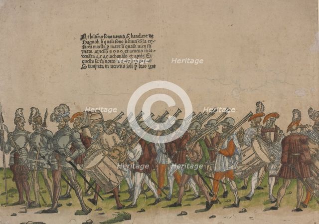 Ceremonial Procession in Bologna on 5 November 1529, on the Occasion of Charles V's Coronation by Po