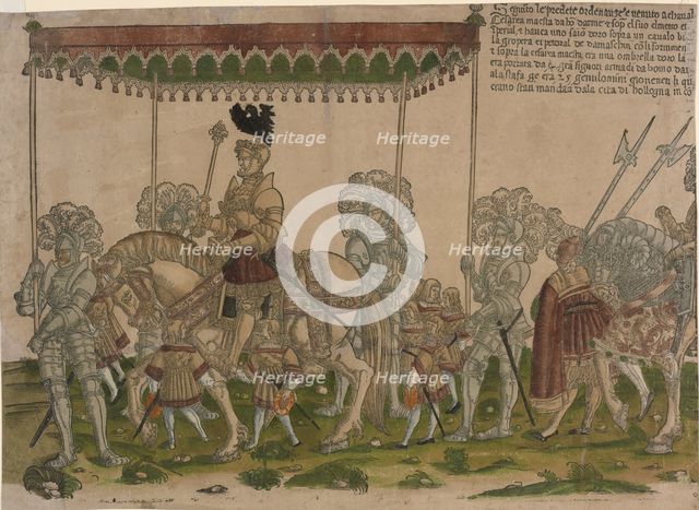 Ceremonial Procession in Bologna on 5 November 1529, on the Occasion of Charles V's Coronation by Po