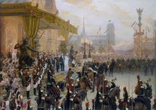 Ceremonial Reception of Nicholas II in Paris, 1896. Creator: Georges Becker