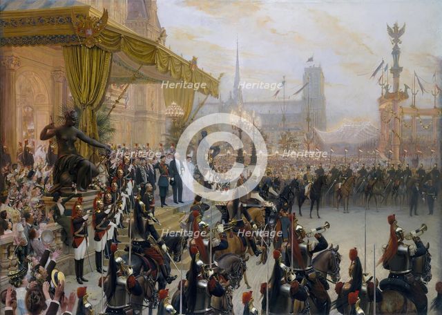 Ceremonial Reception of Nicholas II in Paris, 1896. Creator: Georges Becker.