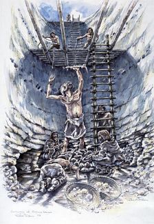 Ceremony at Grime's Graves, Neolithic, (c1990-2010) Artist: Peter Dunn