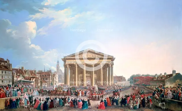 'Ceremony at the New Church of St Genevieve', 1765. Artist: Pierre Antoine de Machy