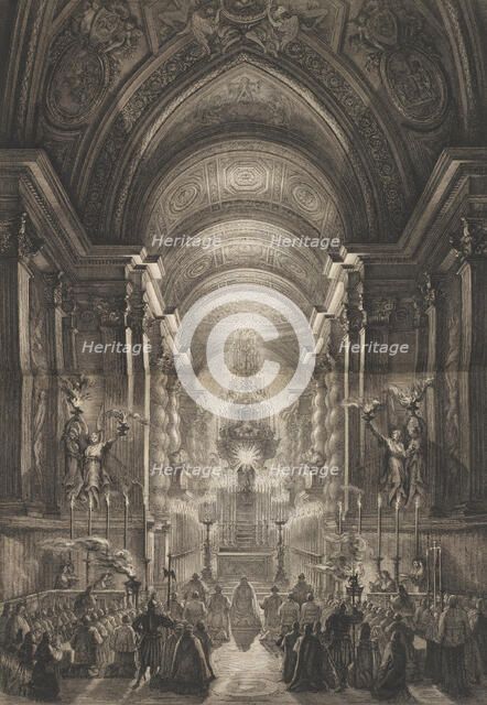 Ceremony held in the Cappella Paolina, Vatican, 1787. Creator: Francesco Piranesi.