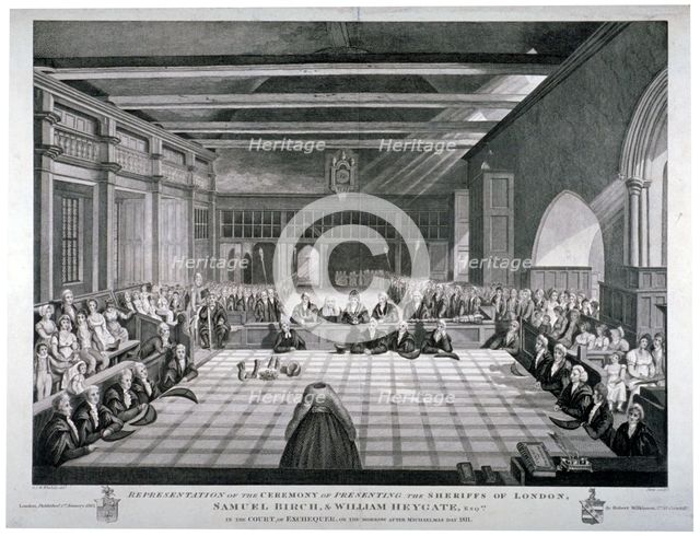 Ceremony in Westminster Hall, London, 1811.                               Artist: James Stow