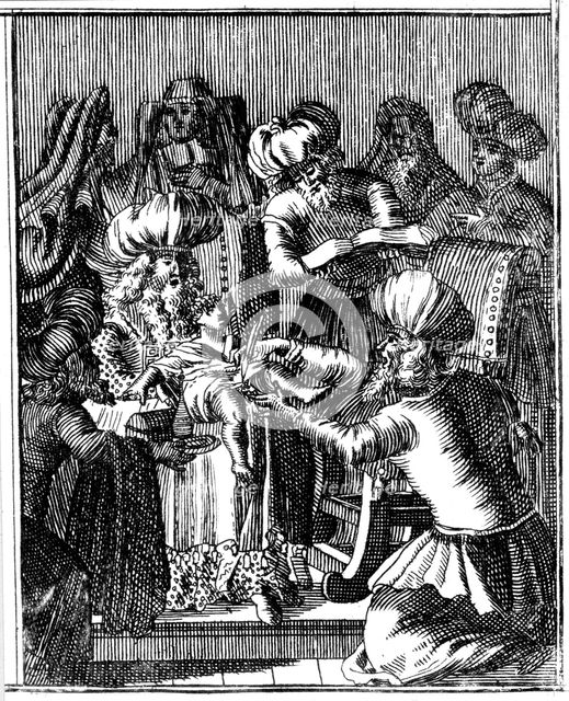 Ceremony of Circumcision, Basel, 1739 (first edition 1663). Artist: Jan Leusden