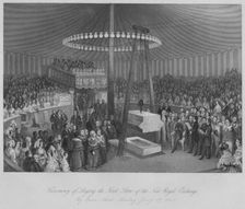 Ceremony of Laying the First Stone of the New Royal Exchange c1842. Artist: Henry Melville